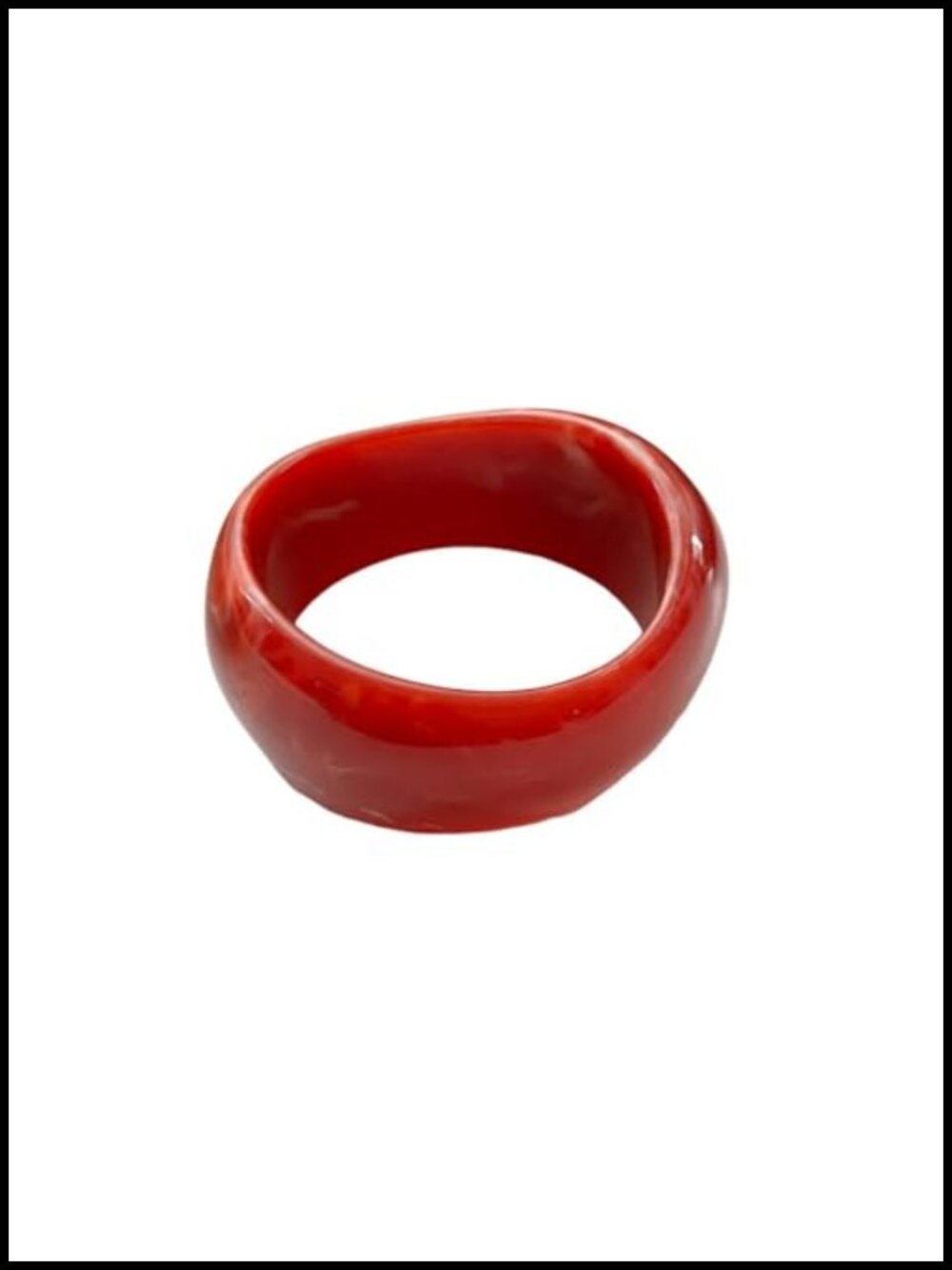 Chunky Acrylic Bangle for Women - Irregular Geometric Resin Cuff Bracelet